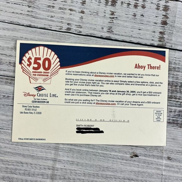 Disney Cruise Line DCL Lenticular 3D Hologram Ship in Bottle Print Card 8.5x5.5 - Picture 5 of 5